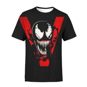 Men's Marvel Venom: Let There be Carnage T-Shirt Med Printed Front On and Back